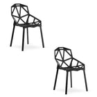 Kėdės ESSEN, juoda spalva, 2 vnt. - Beauty Kit