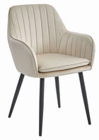 Kėdės FORIO, smėlio spalvos aksomas, 1 vnt. - Beauty Kit