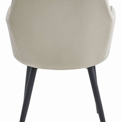 Kėdės FORIO, smėlio spalvos aksomas, 1 vnt. - Beauty Kit