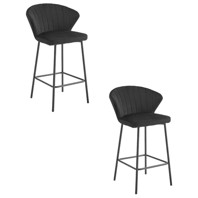 Kėdės GATTA, juodas aksomas, 2 vnt. - Beauty Kit