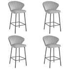 Kėdės GATTA, šviesiai pilkas aksomas, 4 vnt. - Beauty Kit