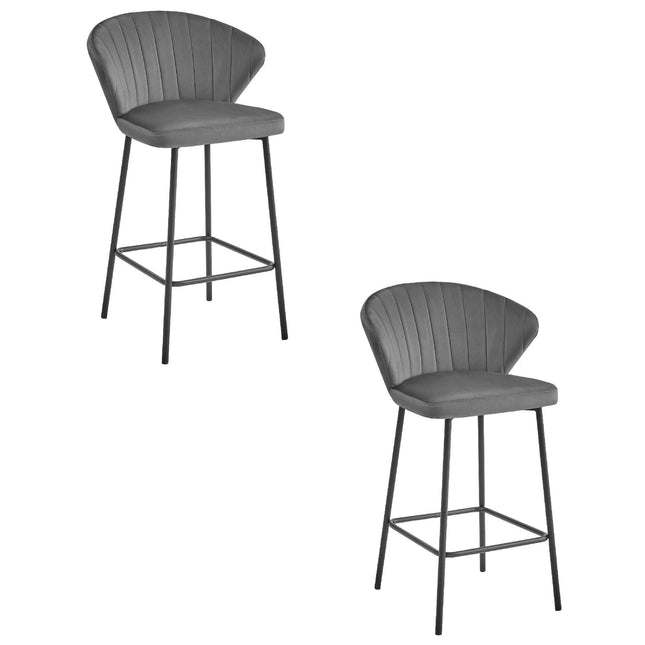 Kėdės GATTA, tamsiai pilkas aksomas, 2 vnt. - Beauty Kit