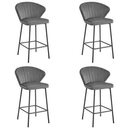 Kėdės GATTA, tamsiai pilkas aksomas, 4 vnt. - Beauty Kit