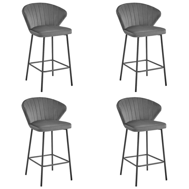 Kėdės GATTA, tamsiai pilkas aksomas, 4 vnt. - Beauty Kit