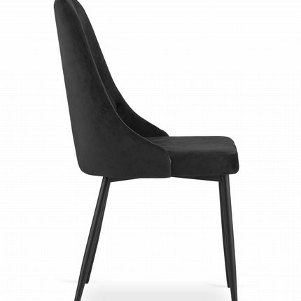 Kėdės IMOLA, juodas aksomas, 4 vnt. - Beauty Kit