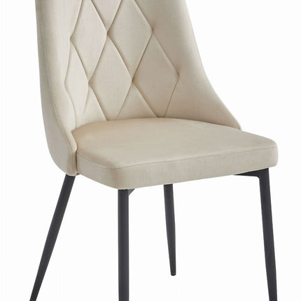 Kėdės IMOLA, smėlio spalvos aksomas, 2 vnt. - Beauty Kit