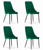 Kėdės IMOLA, tamsiai žalias aksomas, 4 vnt. - Beauty Kit