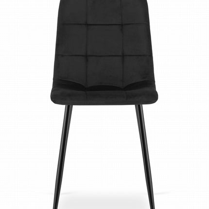 Kėdės KARA, juodas aksomas, 2 vnt. - Beauty Kit