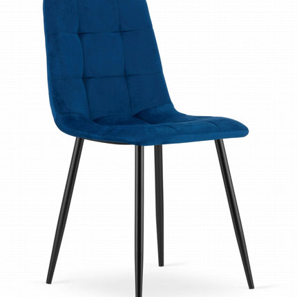 Kėdės KARA, tamsiai mėlynas aksomas, 2 vnt. - Beauty Kit