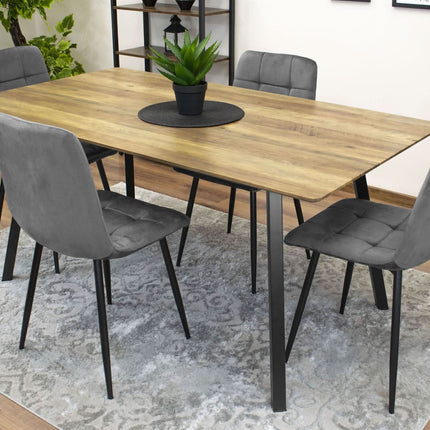 Kėdės KARA, tamsiai pilkas aksomas, 3 vnt. - Beauty Kit