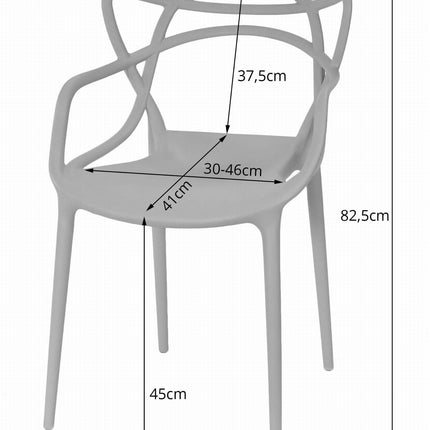 Kėdės KATO, baltos, 3 vnt. - Beauty Kit