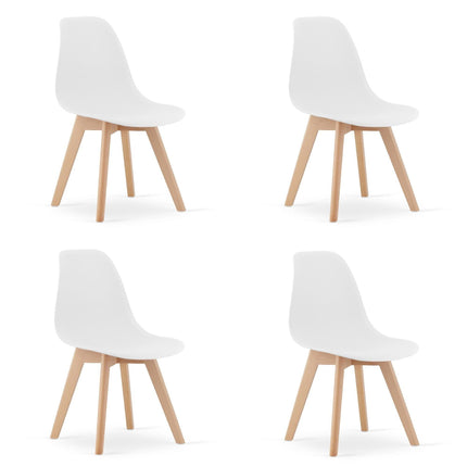 Kėdės KITO, baltos, 4 vnt. - Beauty Kit