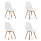 Kėdės KITO, baltos, 4 vnt. - Beauty Kit