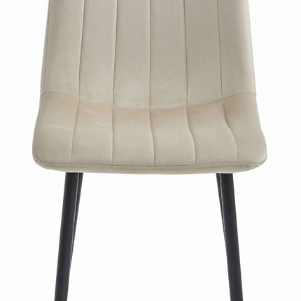 Kėdės LAVA, smėlio spalvo aksomas, 4 vnt. - Beauty Kit