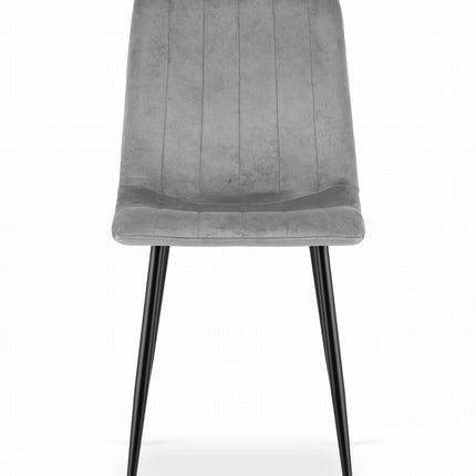 Kėdės LAVA, šviesiai pilkas aksomas, 2 vnt. - Beauty Kit