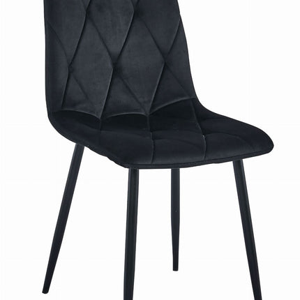 Kėdės LIBRA, juodas aksomas/juodos kojos, 4 vnt. - Beauty Kit