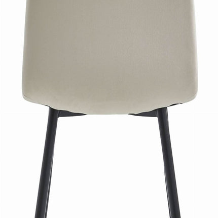 Kėdės LIBRA, smėlio spalvos aksomas/juodos kojos, 4 vnt. - Beauty Kit