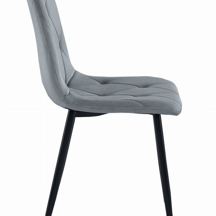 Kėdės LIBRA, šviesiai pilkas aksomas, 3 vnt. - Beauty Kit