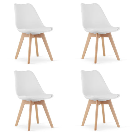 Kėdės MARK, baltos, 4 vnt. - Beauty Kit