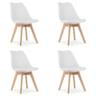 Kėdės MARK, baltos, 4 vnt. - Beauty Kit