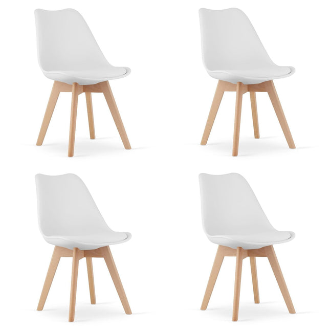 Kėdės MARK, baltos, 4 vnt. - Beauty Kit