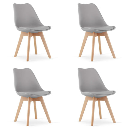 Kėdės MARK, pilkos spalvos, 4 vnt. - Beauty Kit