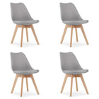 Kėdės MARK, pilkos spalvos, 4 vnt. - Beauty Kit