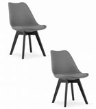 Kėdės MARK, tamsiai pilkos/juodos kojos, 2 vnt. - Beauty Kit