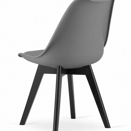 Kėdės MARK, tamsiai pilkos/juodos kojos, 2 vnt. - Beauty Kit