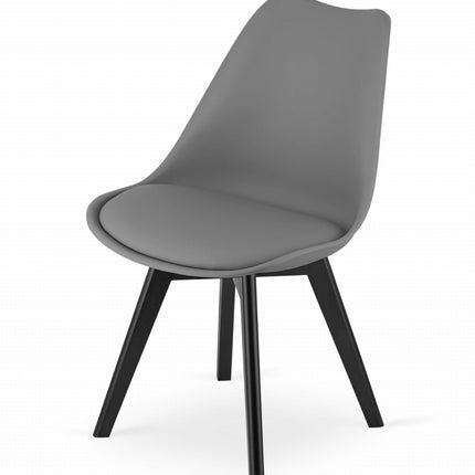 Kėdės MARK, tamsiai pilkos/juodos kojos, 2 vnt. - Beauty Kit
