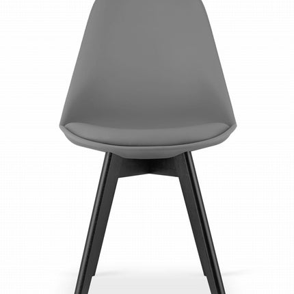 Kėdės MARK, tamsiai pilkos/juodos kojos, 4 vnt. - Beauty Kit