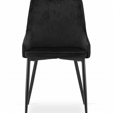 Kėdės MONZA, juodas aksomas, 4 vnt. - Beauty Kit