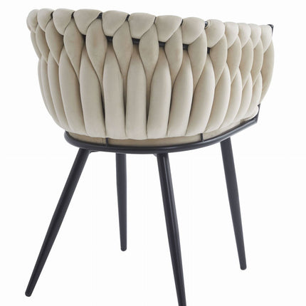 Kėdės ORION, smėlio spalvos aksomas, 2 vnt. - Beauty Kit