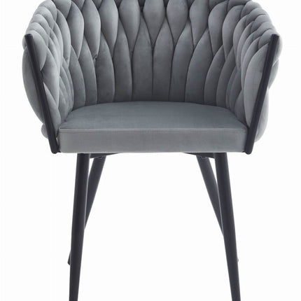 Kėdės ORION, šviesiai pilkas aksomas, 2 vnt. - Beauty Kit