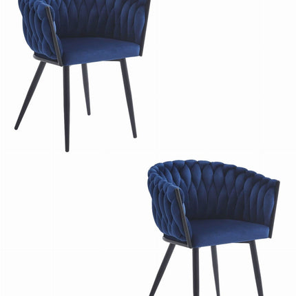 Kėdės ORION, tamsiai mėlynas aksomas, 2 vnt. - Beauty Kit