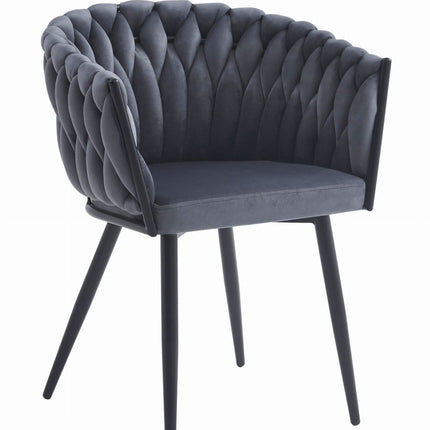 Kėdės ORION, tamsiai pilkas aksomas, 2 vnt. - Beauty Kit