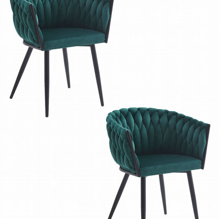 Kėdės ORION, žalias aksomas, 2 vnt. - Beauty Kit