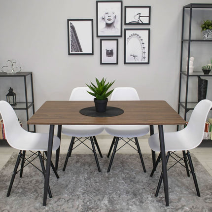 Kėdės OSAKA, baltos/juoda kojos, 3 vnt. - Beauty Kit