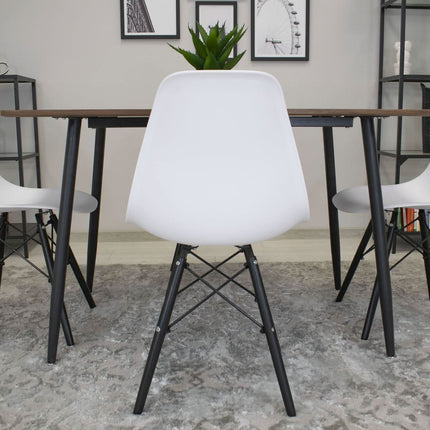 Kėdės OSAKA, baltos/juoda kojos, 3 vnt. - Beauty Kit