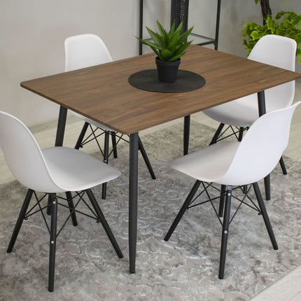 Kėdės OSAKA, baltos/juoda kojos, 4 vnt. - Beauty Kit