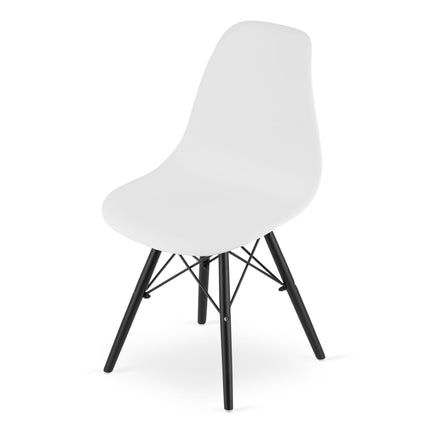 Kėdės OSAKA, baltos/juoda kojos, 4 vnt. - Beauty Kit