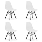 Kėdės OSAKA, baltos/juoda kojos, 4 vnt. - Beauty Kit