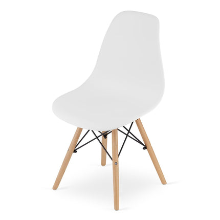 Kėdės OSAKA, baltos/natūralios kojos, 2 vnt. - Beauty Kit