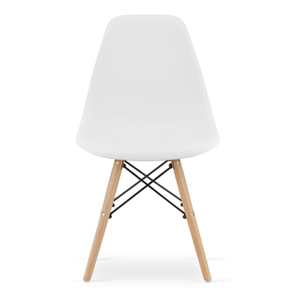 Kėdės OSAKA, baltos/natūralios kojos, 4 vnt. - Beauty Kit