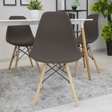 Kėdės OSAKA, juoda/natūralios kojos, 3 vnt. - Beauty Kit