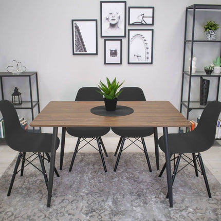 Kėdės OSAKA, juodos/juodos kojos, 3 vnt. - Beauty Kit