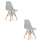 Kėdės OSAKA, pilkos/natūralios kojos, 2 vnt. - Beauty Kit