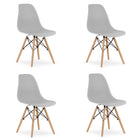 Kėdės OSAKA, pilkos/natūralios kojos, 4 vnt. - Beauty Kit