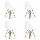 Kėdės OSAKA, skaidrios/natūralios kojos, 4 vnt. - Beauty Kit