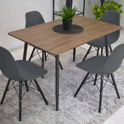 Kėdės OSAKA, tamsiai pilkos/juodos kojos, 4 vnt. - Beauty Kit